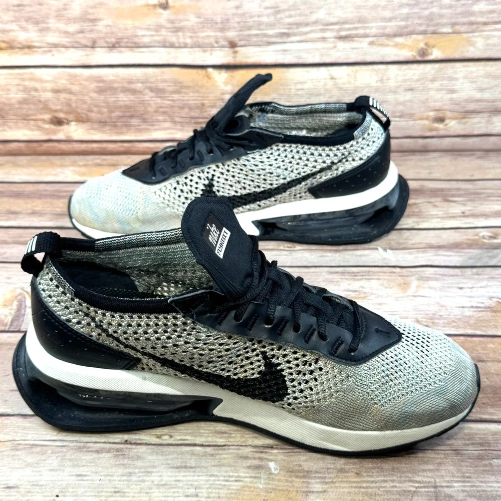 Nike Air Max Flyknit Racer Womens Black & White Sneakers 8